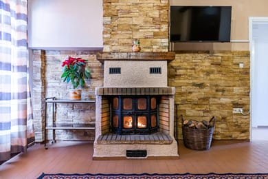 Two Bedroom Apartment Fireplace