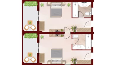 Family Interconnecting Apartment with Balcony