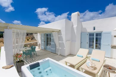 Superior Triple Sea View Apartment with Exterior Private Mini Spa