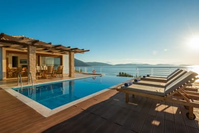 Karavi Villa: 270° Sea Views with Private Sea Access