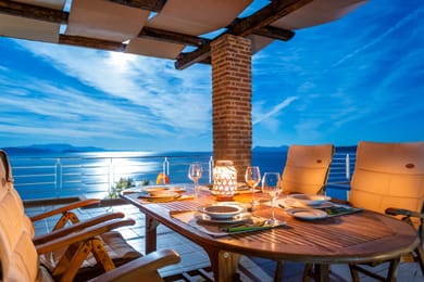 Karavi Villa: 270° Sea Views with Private Sea Access