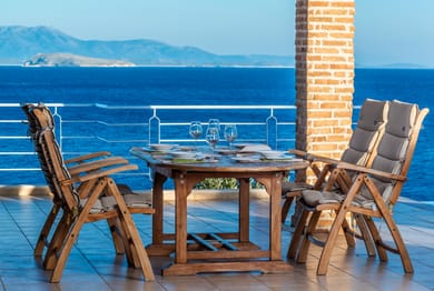 Karavi Villa: 270° Sea Views with Private Sea Access