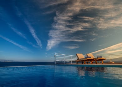 Karavi Villa: 270° Sea Views with Private Sea Access