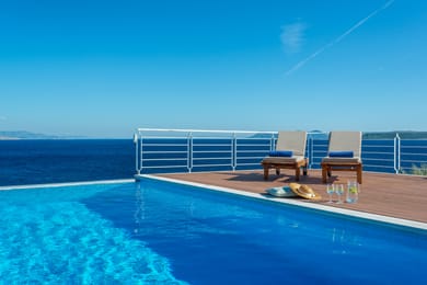 Karavi Villa: 270° Sea Views with Private Sea Access