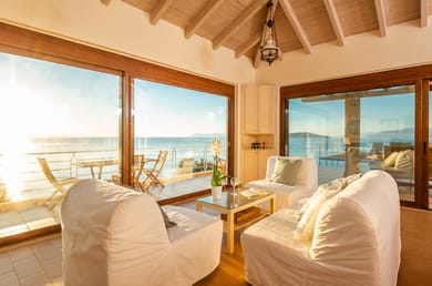Karavi Villa: 270° Sea Views with Private Sea Access