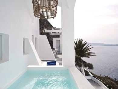 Katikies Suite with open air jetted tub