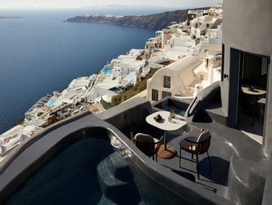 Caldera Room Sunset View with Heated Plunge Pool