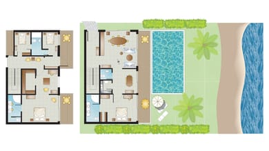 4 Bedroom Villa Beachfront with Private Pool