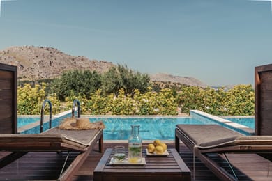 Family Room with Private Pool & Garden View