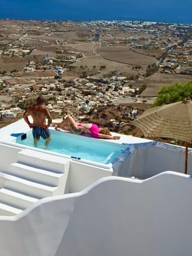 Deluxe suite with outdoor heated plunge pool