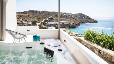 Aegean Honeymoon Sea View Suite Jetted Tub