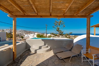 Panoptis Maisonette with private pool & sea view