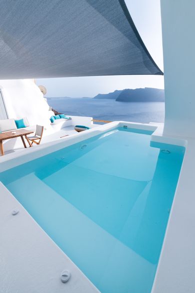 Honeymoon Suite with outdoor heated plunge pool with jets