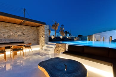 Mykonos Town Black Villa with Cave Heated Pool - Image 2