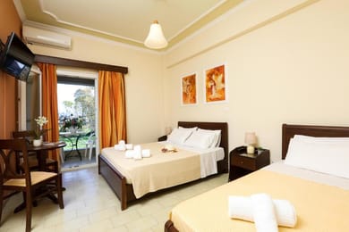 Quadruple Room with Side Sea View