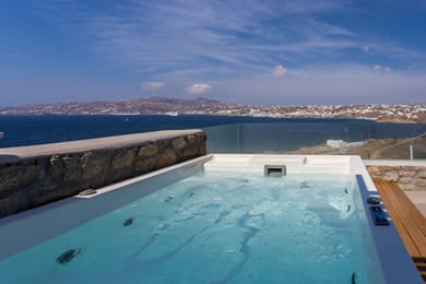 4 Bedroom Maisonette with Sharing Pool & Private Jacuzzi & Sea View | Ornos