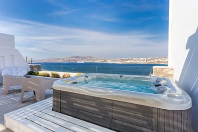 6 Bedroom Villa with Sharing Pool & Private Jacuzzi & Sea View | Ornos