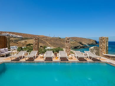 Aphrodite Beach Front Residence with Private Pool & Sea View – 3BDR – Merchia beach