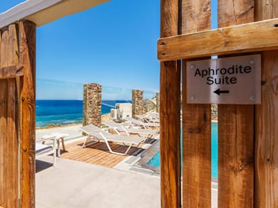 Aphrodite Beach Front Residence with Private Pool & Sea View – 3BDR – Merchia beach
