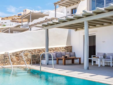 Aphrodite Beach Front Residence with Private Pool & Sea View – 3BDR – Merchia beach