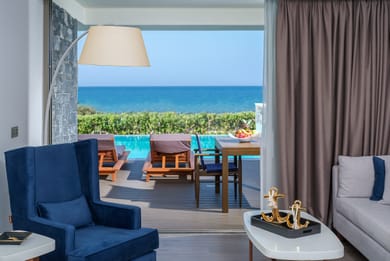 Blue Princess Villa 2 bedrooms in 2 floors Sea View with private pool and outdoor whirlpool