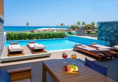 Blue Princess Villa 2 bedrooms in 2 floors Sea View with private pool and outdoor whirlpool