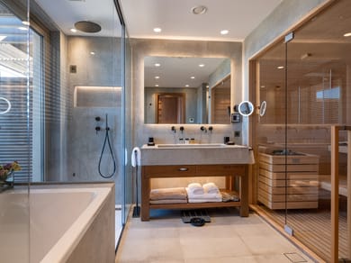 Comfort Family room Sea view visually separated children area with SAUNA