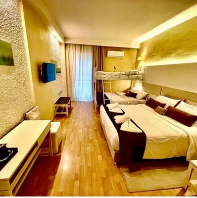 FAMILY room with No view from the Balcony