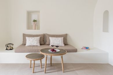 Aegean Exclusive Suite with Outdoor Heated Pool | Panoramic Sea-Caldera-Bay & Direct Sunset Views