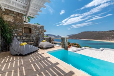 Premium Myconian Room with Private Heated Pool & Sea View