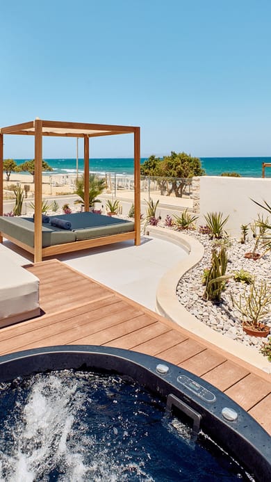 Retreat Room Direct Sea View Heated Hydro Tub- Gazebo