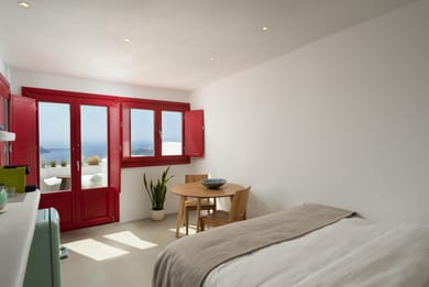 Deluxe Double Room with Hot Tub & Caldera View