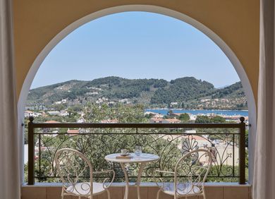 Three Bedroom Skiathos Living Sea View