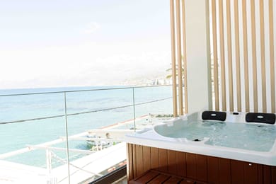 Master Suite with Panoramic Sea View & Outdoor Jetted Tub