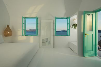 (Castle View - Oia) Suite with Panoramic Caldera View