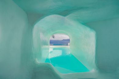 (Oia View) Superior Cave Suite with Semicovered Plunge Pool & Caldera View