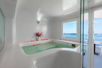 SophOia Suite with Indoor Plunge Pool & Caldera View