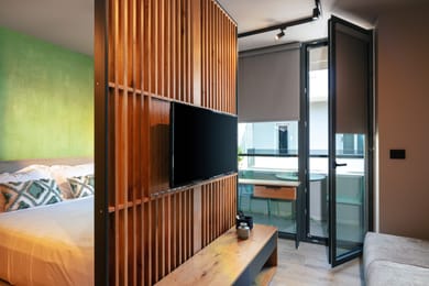 Twin Bedroom & Sofa Bed with Balcony | Side Sea View