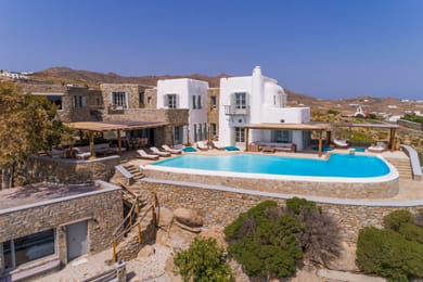 10 BD | Tourlos | Villa Vista | Private Pool | Tennis Court