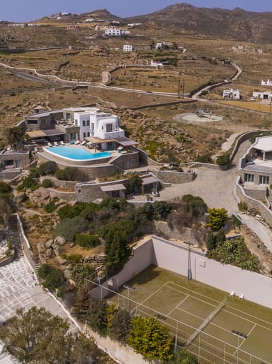 10 BD | Tourlos | Villa Vista | Private Pool | Tennis Court