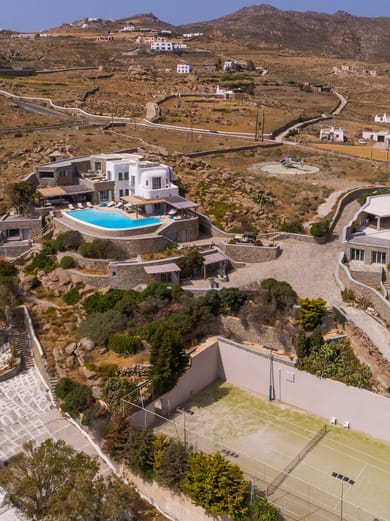 10 BD | Tourlos | Villa Vista | Private Pool | Tennis Court