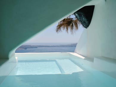 Executive Honeymoon Cave with Caldera View- Outdoor Hot Tub
