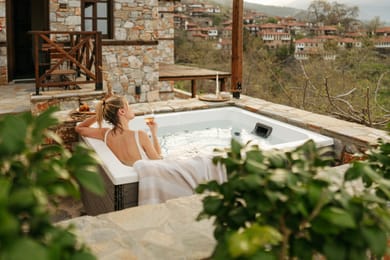 Junior Suite with Outdoor Hot Tub - Mountain & Sea View 32m²