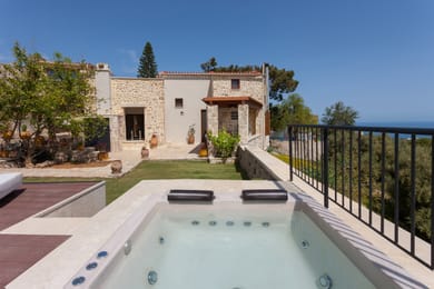 3 Bedroom | Ali Vafi's Villa with Jacuzzi & Plunge Pool | Maroulas | Rethymno