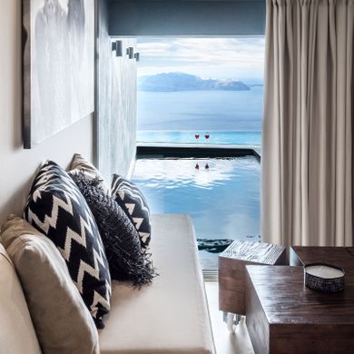 Royal Suite with Indoor or Outdoor Plunge Pool and Caldera View