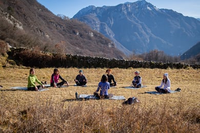 Yoga in Cima Monte Rite con CamminYoga