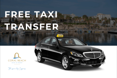 Free Transfer from Paphos Airport for bookings 7 nights or more