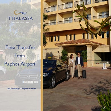 Free Transfer from Paphos Airport for bookings 7 nights or more