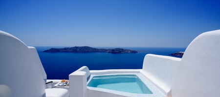 Abyssanto Private Suite | Caldera Sea & Sunset View-Outdoor Hot Tub