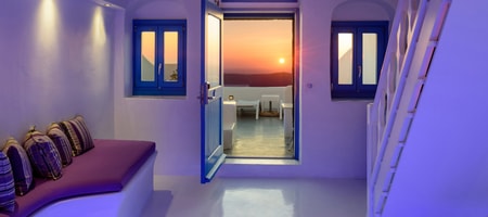 Family Maisonette | Caldera Sea & Sunset View-Outdoor Hot Tub